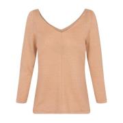 Cortana Linne V-ringad Jersey Topp Orange, Dam