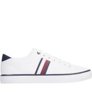 Tommy Hilfiger Ränder Mesh Fritidssneakers Vit White, Herr