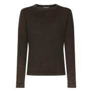 Dolce & Gabbana Svart Crewneck Långärmad Sweatshirt Gray, Herr