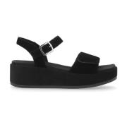 Remonte Svarta Avslappnade Platta Sandaler Black, Dam