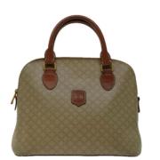 Celine Vintage Pre-owned Canvas handvskor Beige, Dam