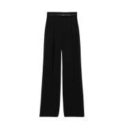 Max Mara Studio Klassiska Wides Byxor Black, Dam