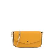 Pourchet Paris Stilren Safran Clutch Väska Yellow, Dam