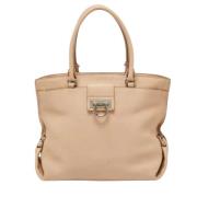 Salvatore Ferragamo Pre-owned Pre-owned Laeder totevskor Beige, Dam