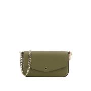 Pourchet Paris Stilig Khaki Clutch Väska Green, Dam