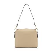 Pourchet Paris Rektangulär Läder Crossbody-väska Beige, Dam