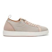 Santoni Elastisk Stickad Slip-On Sneaker Beige, Herr