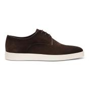 Santoni Mocka Derby Sko Elegant Design Komfort Brown, Herr