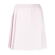 Thom Browne Rosa 4-Bar Plisserad Minikjol Pink, Dam