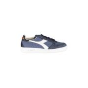 Diadora Blå Lace-Up Sneaker med Kontrast Sole Blue, Dam