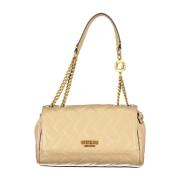 Guess Gracelynn Kedja Axelväska Beige, Dam