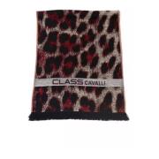 Cavalli Class Fantasy Logo Halsduk Burgundy Ull Akryl Multicolor, Herr