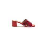 Maliparmi Paljett Loafer Sandaler Red, Dam