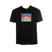 Pleasures Färgglad T-shirt med konsttryck Black, Herr