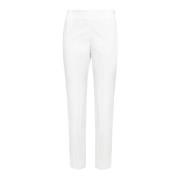 Maliparmi Slim-Fit Poplin Stretch Byxor White, Dam