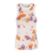 DES Phemmes Splash Broderi Tank Top Multicolor, Dam