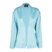 Blumarine Satin Jacket Blue, Dam