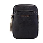 Michael Kors Svart Pebbled Läder Kedja Crossbody Väska Black, Dam