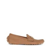 Salvatore Ferragamo Bruna platta skor med ornamentkrokar Brown, Dam