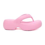 Melissa Rosa Fuzzy AD Flatform Sandaler Pink, Dam