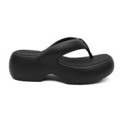 Melissa Gratis Fuzzy AD Svarta Flatform Sandaler Black, Dam