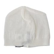 Costume National Vit Beanie Mössa Logodetaljer Italien White, Herr