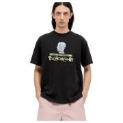 Brain Dead Grafiskt Tryck Tech T-shirt Black, Herr