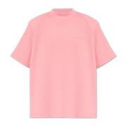 The Attico T-shirt med logotyp Pink, Dam