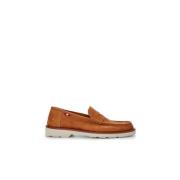 Bally Multicolor Suede Slip-On Loafers Brown, Herr