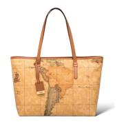 Alviero Martini 1a Classe Geo Classic Shopper Väska Beige, Dam