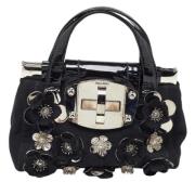 Miu Miu Pre-owned Pre-owned Canvas handvskor Black, Dam