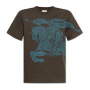 Burberry T-shirt med logotyp Brown, Dam