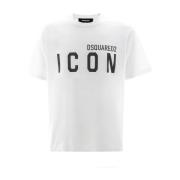 Dsquared2 Bomull Logo T-shirt White, Herr