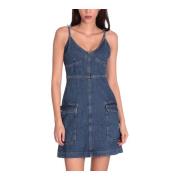 Calvin Klein Jeans Short Dresses Blue, Dam