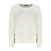 North Sails Vit Crew Neck Sweatshirt Logo White, Dam