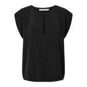 Rabens Saloner Elegant Svart Rosalyn Blus Black, Dam