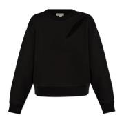 Alexander McQueen Sweatshirt med logotyp Black, Dam