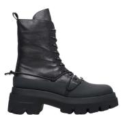 Estro Kvinnors Svarta Läder Ankelboots Er00111821 Black, Dam