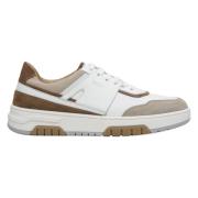 Estro Kvinnors Vita & Beige Mocka & Läder Sneakers Er00113517 Multicol...