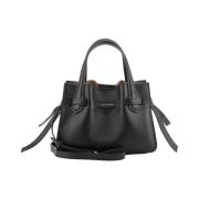 Pourchet Paris Svart Nano Crossbody Väska med Tre Fack Black, Dam