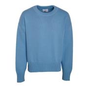 Ami Paris Round-neck Knitwear Blue, Herr