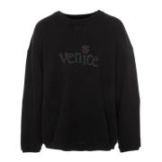 ERL Venice Crewneck Sweatshirt Oversize Fit Black, Herr