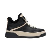 Estro Kvinnors Svarta & Beige Vintersneakers med Pälsfoder Er00112030 ...