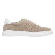 Estro Herr Beige Sneakers tillverkade av Äkta Velour Er00112851 Beige,...