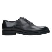 Estro Lyxiga Svarta Läder Oxford Skor Black, Herr