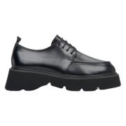 Estro Kvinnors Svarta Läderbrogues med Tjock Sula Er00113810 Black, Da...