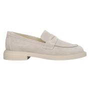 Estro Kvinnors Ljus Beige Velour Penny Loafers Er00114530 Beige, Dam