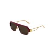 Marni Burgundy Gold Solglasögon Pink, Unisex