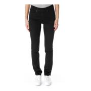 Levi's Hög Midja Slim Fit Mörkblå Jeans Black, Dam