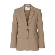 Selected Femme Klassisk Kamel Blazer Brown, Dam